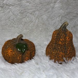 🎃💚 Sparkly Pumpkin 3” & Squash 4.25” Set 🎃💚 NWT